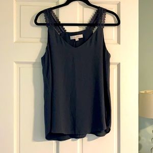 Loft charcoal Gray camisole, size S, tags still on